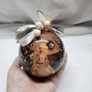 Vintage 1997 Barbie plastic Christmas ball Ornament SS
